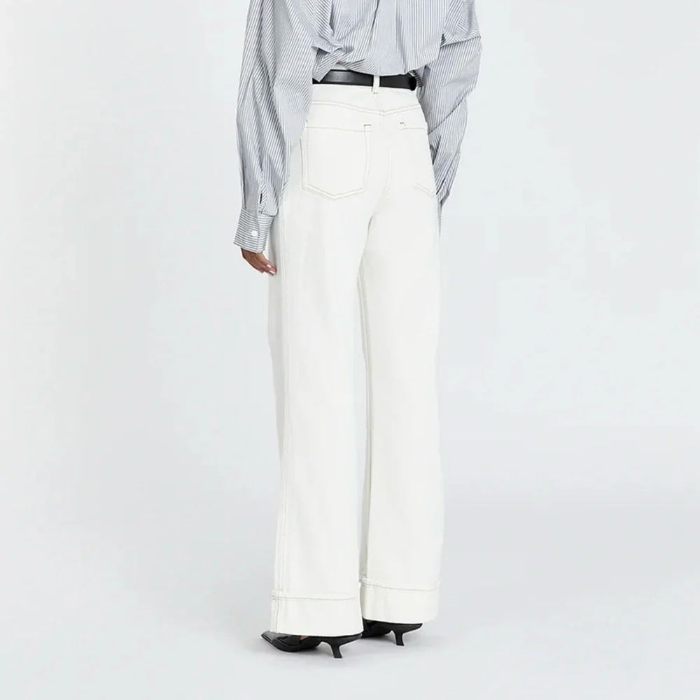 DISSH Sutton Cream Turnback Hem Jean - Picture 4 of 7